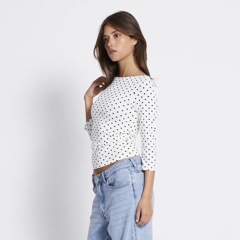 Boat neck 3/4 sleeve top "Desire"